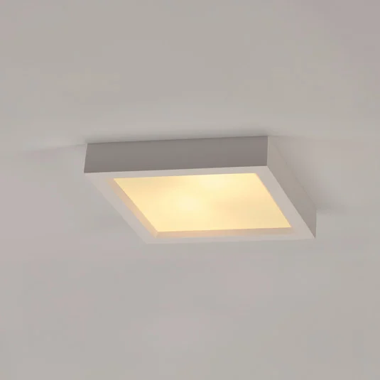 Lámpara de techo SLV Plastra 104, blanca, escayola, anchura 25 cm