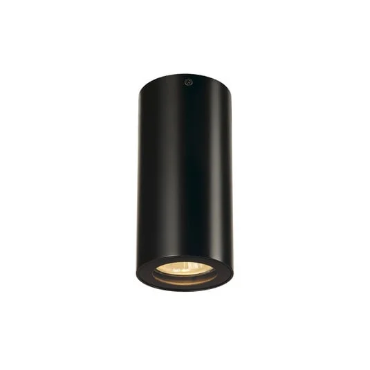 Plafón SLV Enola B, negro, aluminio, altura 14 cm