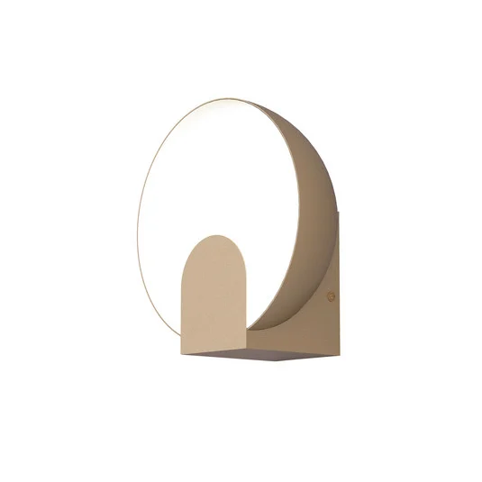 Óculo aplique de pared LED, color dorado, metal, luz indirecta