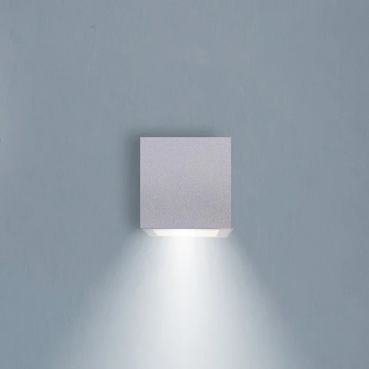 Newgarden Aplique de pared LED recargable Box 8, blanco, 7,5x7,5cm