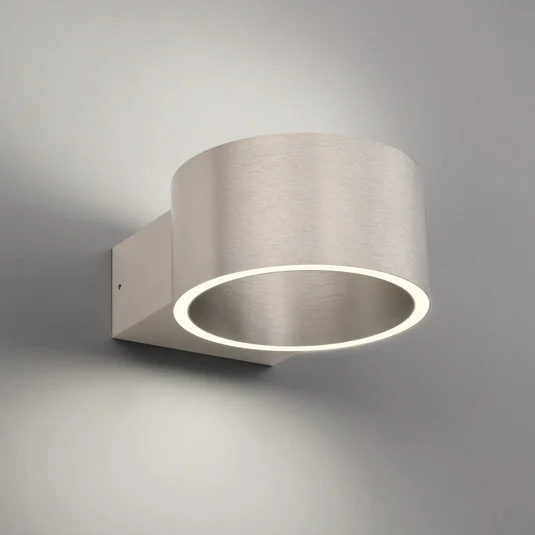 Aplique de pared LED PURE Clipse, aluminio, Ø 15 cm