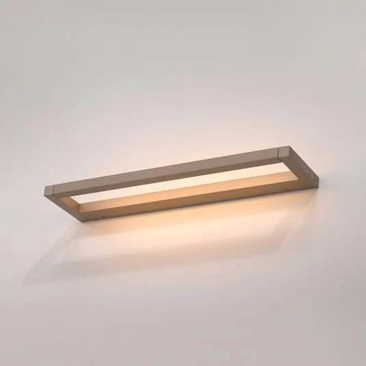 Aplique de pared LED PURE Puro, color bronce, 50 cm de ancho, aluminio,