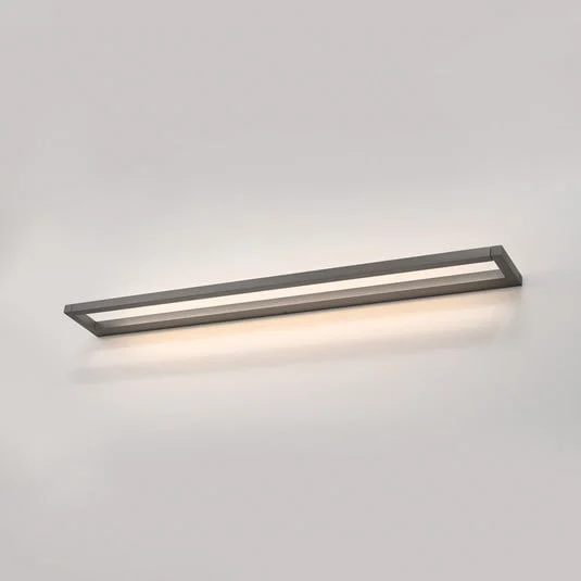 Aplique de pared LED PURE Puro, gris, 100 cm de ancho, aluminio, atenuador de