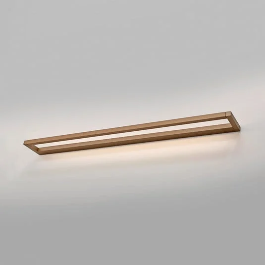 Aplique de pared LED PURE Puro, color bronce, 100 cm de ancho, aluminio,