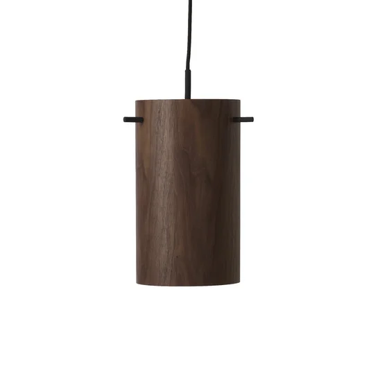Lámpara colgante FRANDSEN FM 1954, nogal, Ø 16 cm, madera