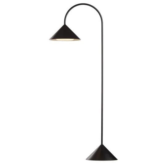 Lámpara de pie LED FRANDSEN Grasp, negra, 72 cm, metal