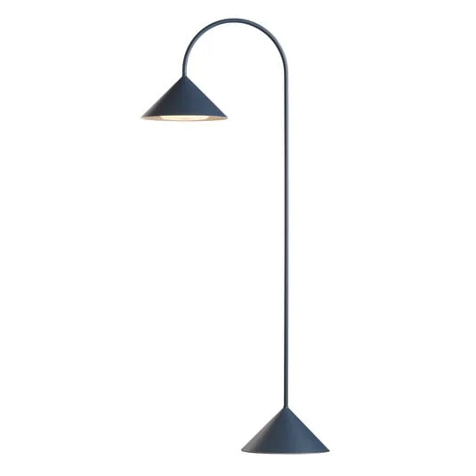 Lámpara de pie recargable LED FRANDSEN Grasp, color petróleo, 72 cm, metal
