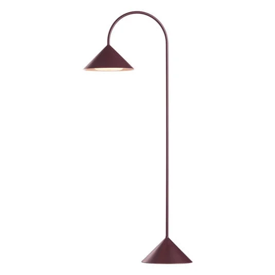 Lámpara de pie LED FRANDSEN Grasp, roja, altura 72 cm, metal