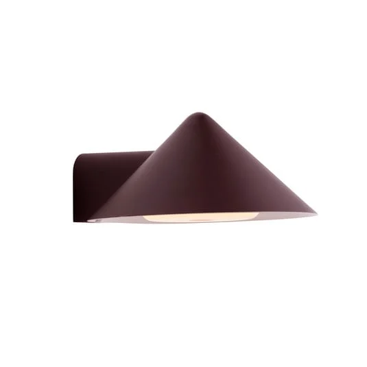 Aplique de pared LED recargable FRANDSEN Grasp, roja, ancho 15 cm