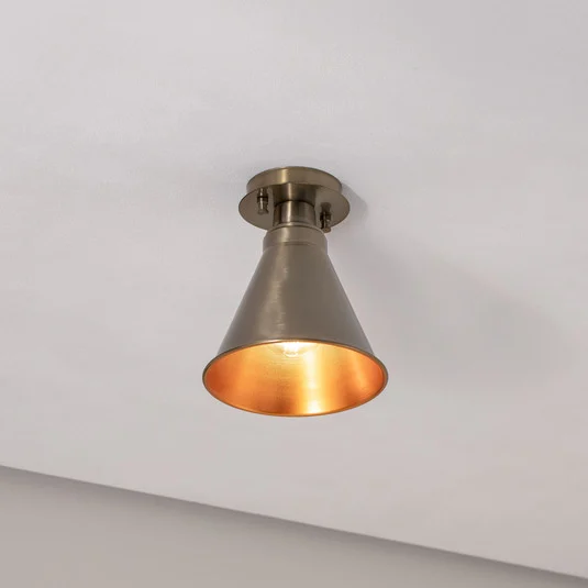Plafón Berceste N-679, cobre envejecido, metal, Ø 20 cm