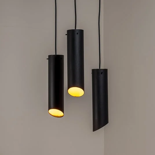 Lámpara colgante Sivani MR-979, negro, hierro, 3 luces redonda