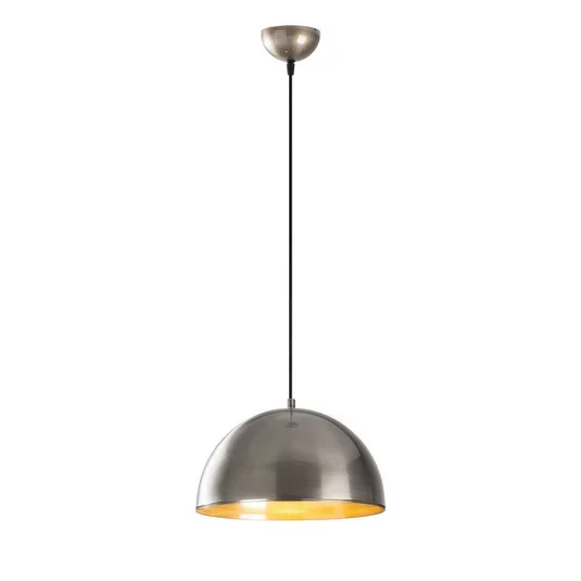 Lámpara colgante Berceste 231-S, color plateado, metal, Ø 30 cm
