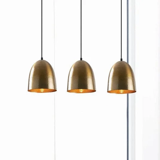 Lámpara colgante Tattoo 6172, oro antiguo, metal, 3 luces larga