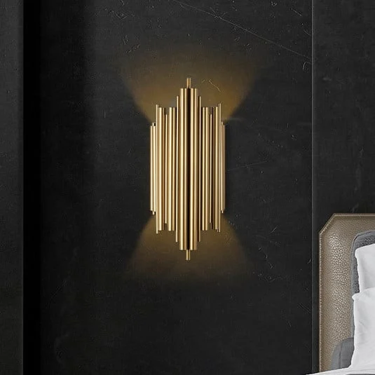 Aplique de pared Reis 13341, dorado, metal, altura 50 cm