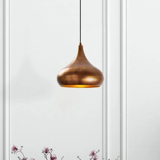 Lámpara colgante Muba 11550, latón bruñido, metal, Ø 26 cm