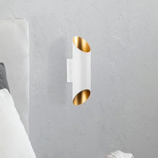 Aplique de pared Cut 11815, blanco, metal, altura 30 cm, arriba/abajo