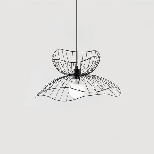 Lámpara colgante Farac 6390, negro, metal, Ø 50 cm