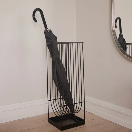 AYTM Paragüero Curva, negro, altura 56 cm, acero