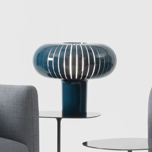 Lámpara de mesa Kartell Teresa Special Edition, azul petróleo, Ø50 cm