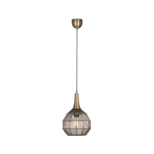 Lámpara colgante Soraya, Ø 26 cm, metal, latón envejecido, forma esférica