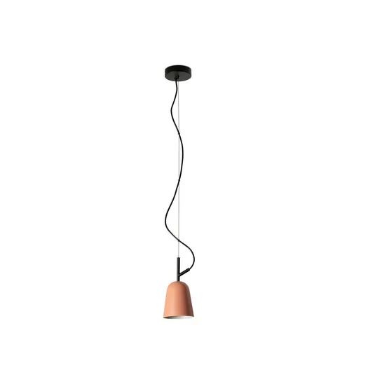 Lámpara colgante Studio, Ø 11 cm, rosa/negro, acero