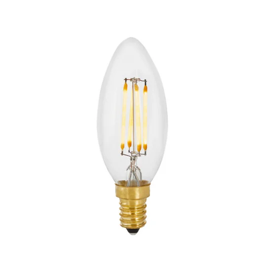 Tala Bombilla LED, vela, E14, 4 W, 2.700 K, transparente, atenuable.