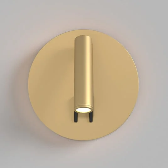 Aplique de pared LED Maytoni iOS 176, dorado, redondo, aluminio