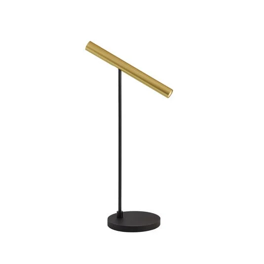 Molto Luce Lámpara de mesa LED Meyjo T, negro/oro, aluminio