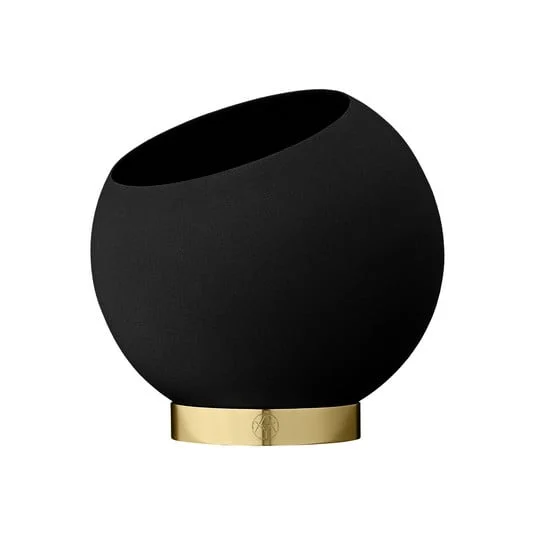 Maceta Globe de AYTM, Ø 17 cm, negro, aluminio, acero