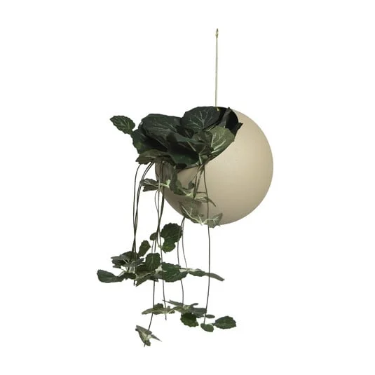 Maceta Globe de AYTM, colgante, Ø 17 cm, gris, aluminio