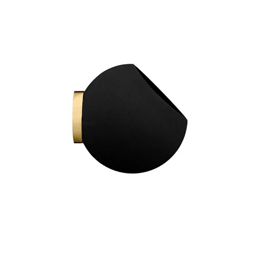 Maceta de pared Globe de AYTM, Ø 21 cm, negro, aluminio