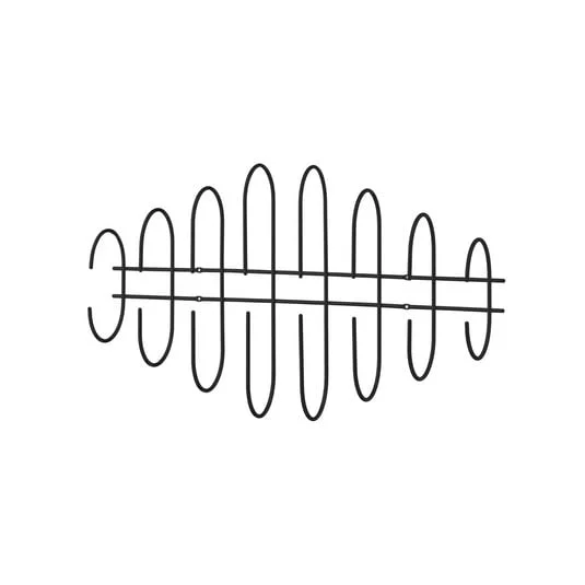 Perchero de pared AYTM Moveo, ancho 85 cm, negro, acero