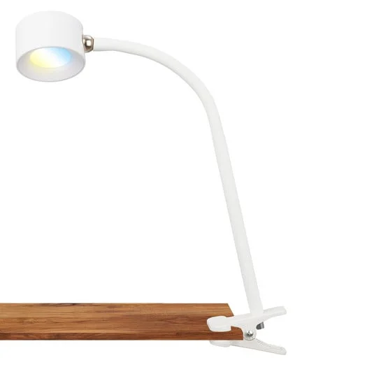Lámpara de pinza recargable LED Tari, blanca, CCT, regulador táctil, USB