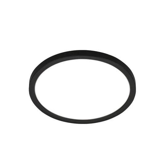 Plafón LED Tava, negro, Ø 24 cm, plástico