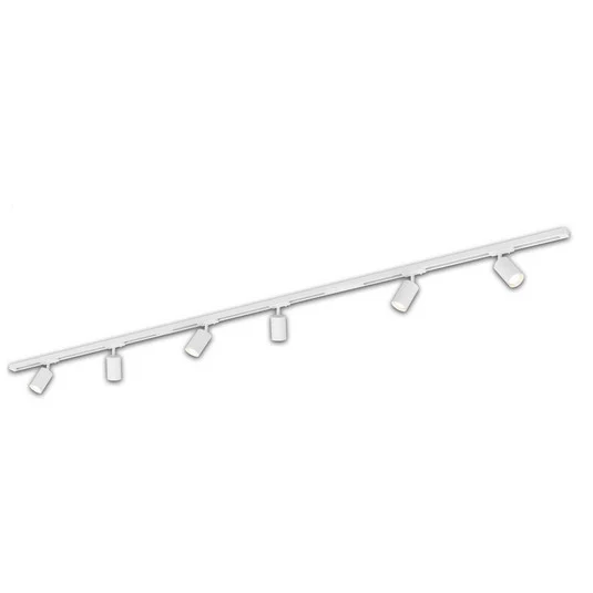 Sistema de riel 230 V, blanco, 6 focos, longitud 2,25 m