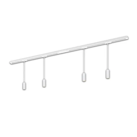 RAIL 230 V sistema de riel, blanco, 4 LED colgantes, longitud 1,5 m
