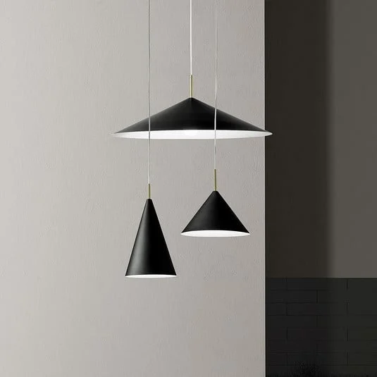 Lámpara colgante Samoi, 3 luces, metal, negro, descentralizada