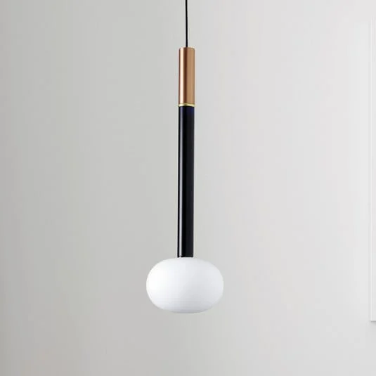 Lámpara colgante Mose, cobre, altura de la pantalla 48 cm, 1 luz, cristal