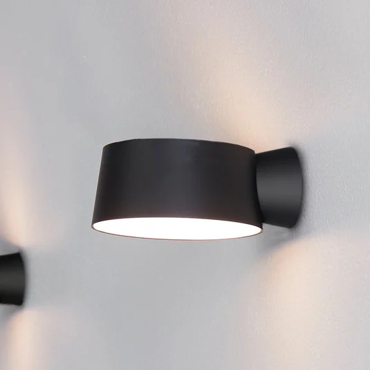LOOM DESIGN Aplique de pared LED Cookie negro aluminio Ø 15 cm