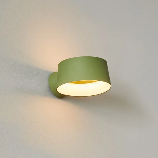 LOOM DESIGN Aplique de pared LED Cookie, verde, aluminio, Ø 15 cm