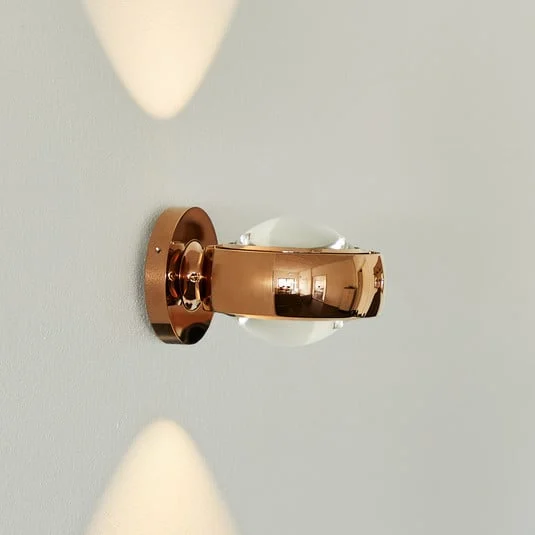 LOOM DESIGN Aplique de pared LED Optic oro rosa aluminio Ø 12 cm