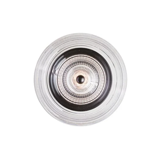 Aplique de pared LED LOOM DESIGN Glow, negro/transparente Ø 16 cm acrílico