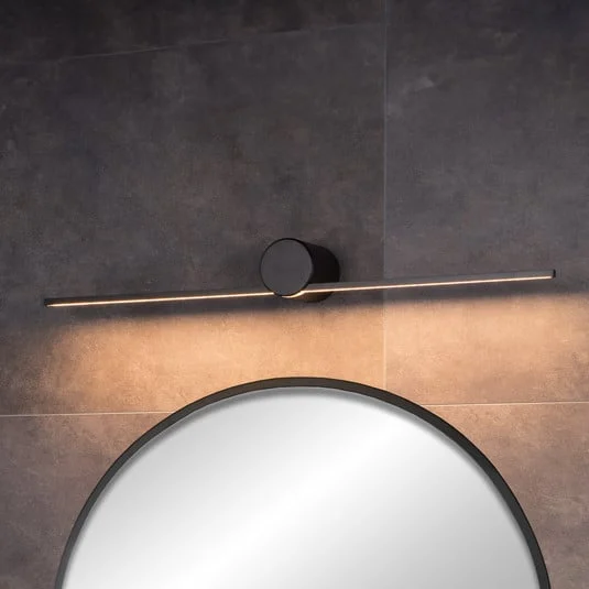 Aplique de pared LED Mizar, 60 cm, negro, IP44