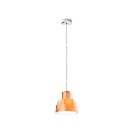 Lámpara colgante Nemo Lorosae, naranja, Ø 20 cm, cristal, E27