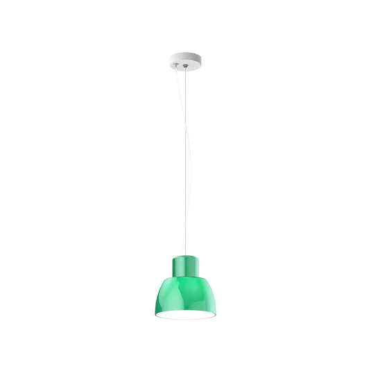 Lámpara colgante Nemo Lorosae, verde, Ø 20 cm, cristal, E27