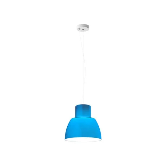 Lámpara colgante Nemo Lorosae, azul, Ø 30 cm, cristal, E27