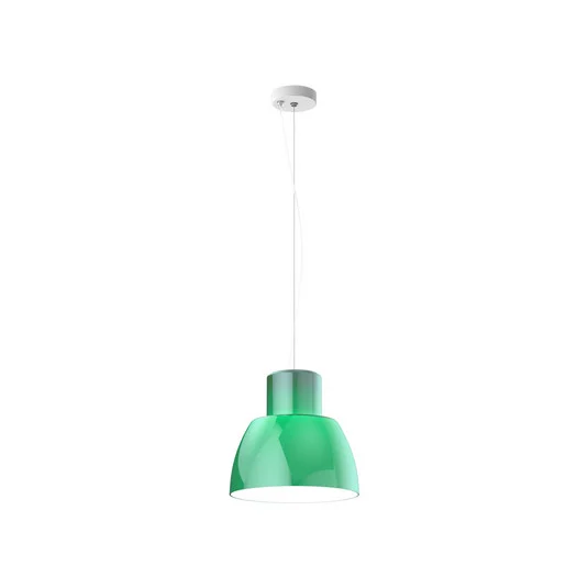 Lámpara colgante Nemo Lorosae, verde, Ø 30 cm, cristal, E27