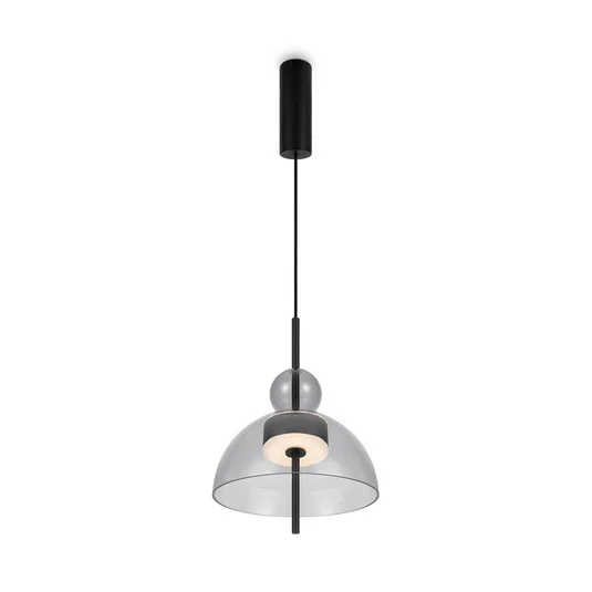 Maytoni Bangkok, forma de bola, gris claro, Ø 25 cm, cristal