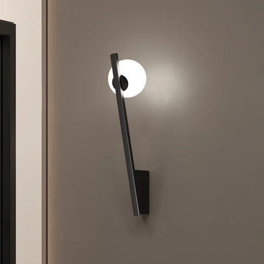 Maytoni aplique de pared Kazmir, negro, altura 35 cm, metal