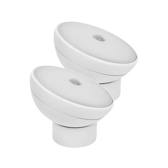 Lámpara nocturna LED Nova, sensor, blanco, plástico, paquete de 2